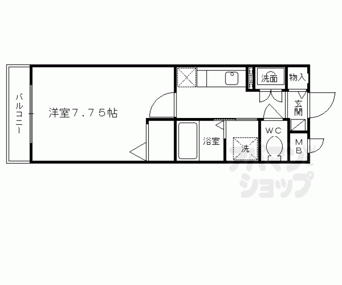 【シャルマン御池】間取