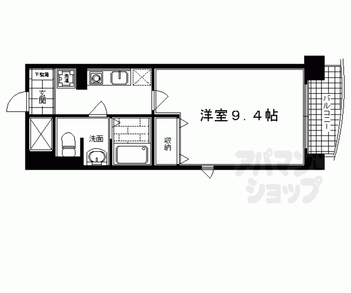 【ジュネス四条烏丸】間取