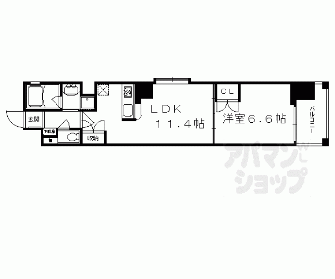 【ベラジオ四条烏丸Ⅲ】間取