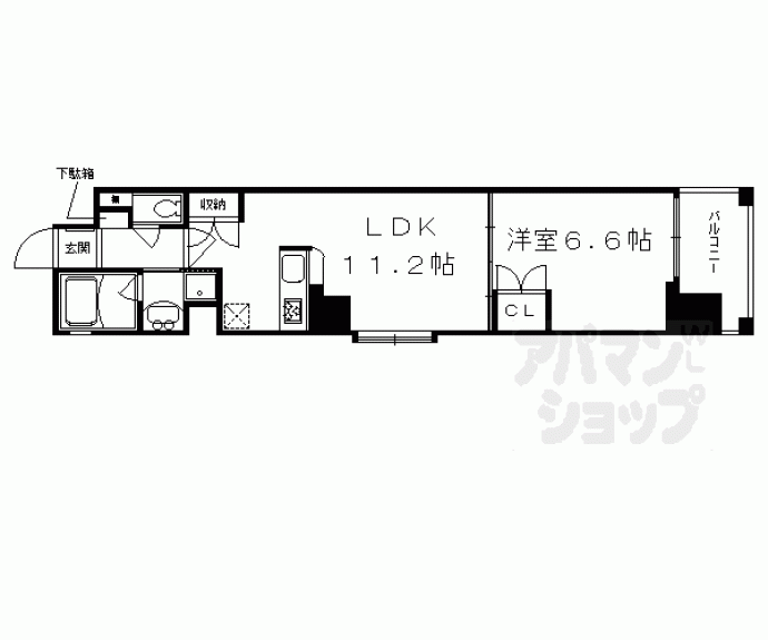 【ベラジオ四条烏丸Ⅲ】間取