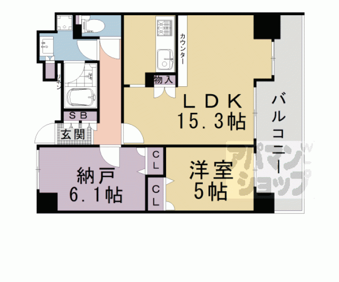 【プレサンス京都四条河原町ネクステージ】間取