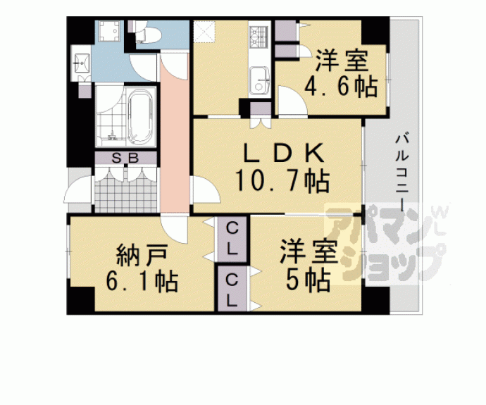 【プレサンス京都四条河原町ネクステージ】間取