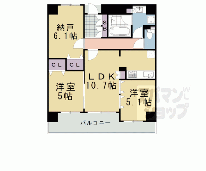 【プレサンス京都四条河原町ネクステージ】間取