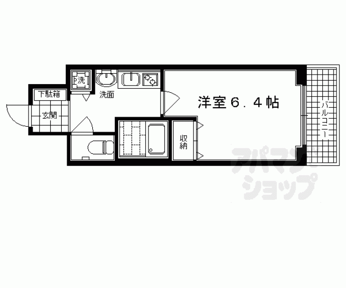 【プレサンス京都四条烏丸クロス】間取