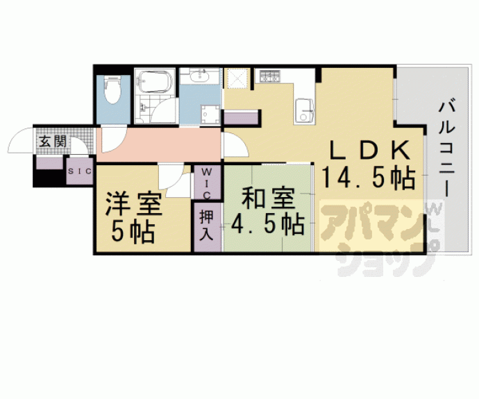 【レスタージュ御池高瀬川】間取