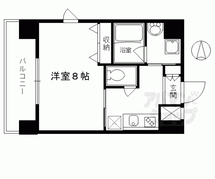 【アスヴェル京都四条烏丸】間取