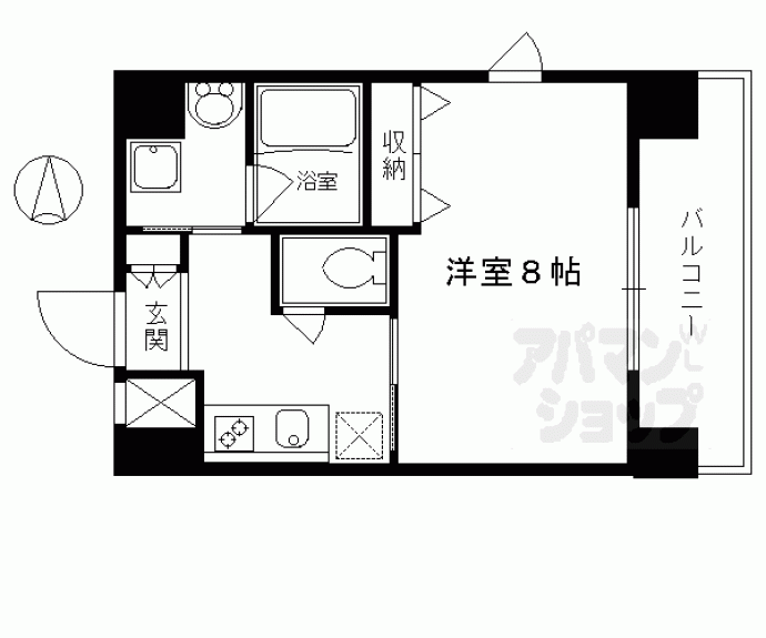 【アスヴェル京都四条烏丸】間取