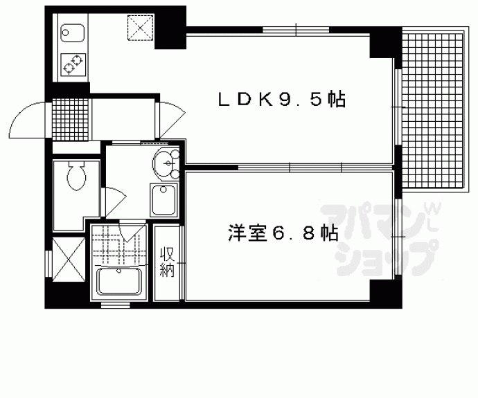 【智恵光院ハイツ】間取