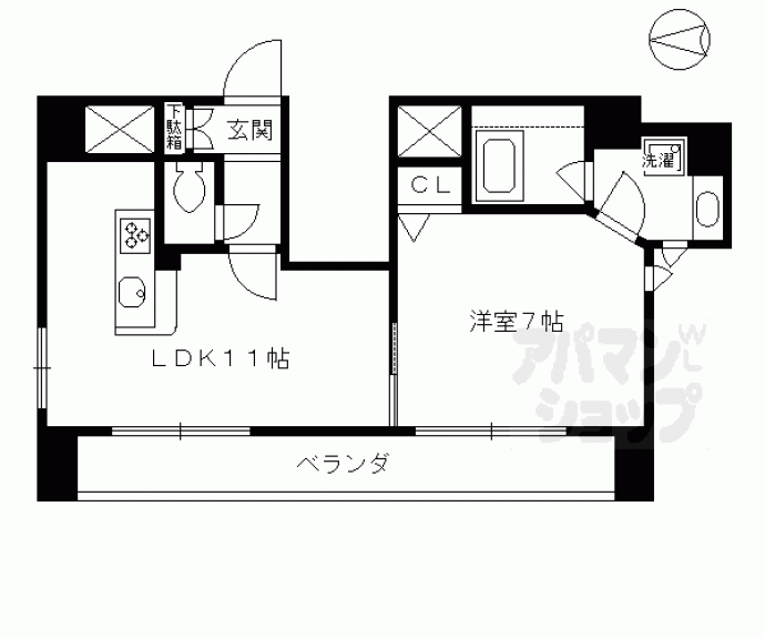 【アスヴェル京都御所前Ⅲ】間取