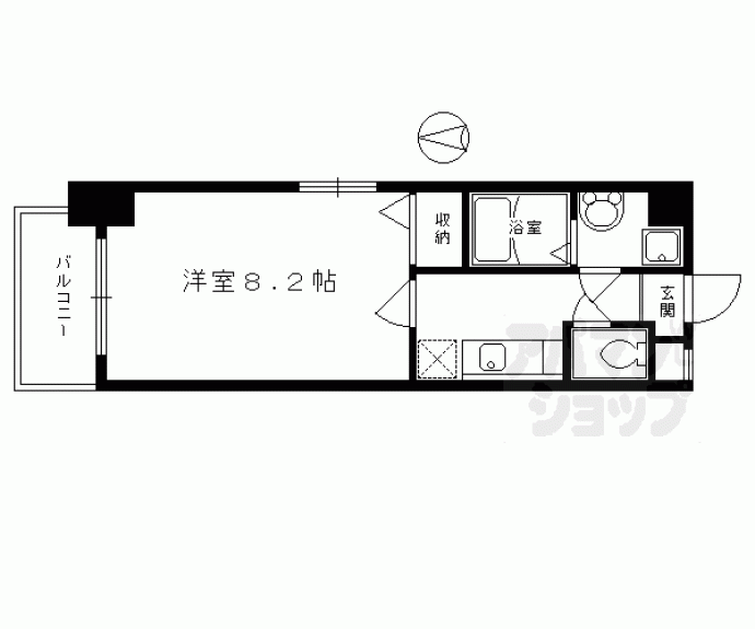 【ビレイユ眞英烏丸五条】間取