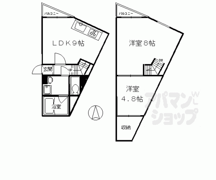 【ベレーザ丸太町】間取