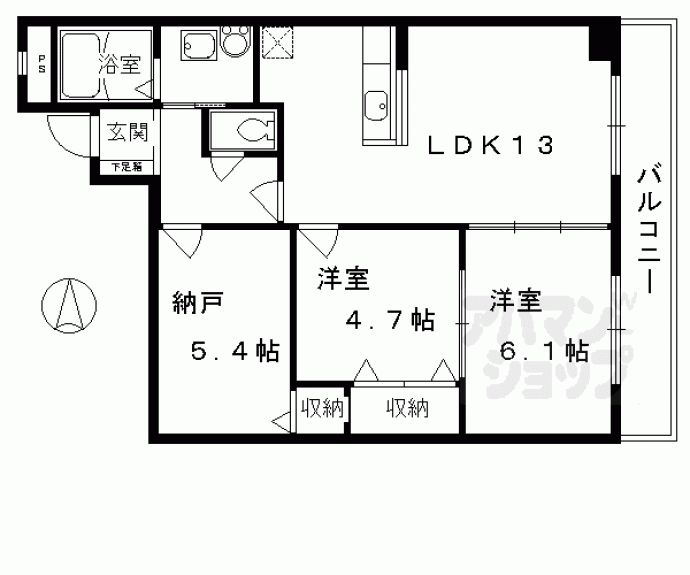 【トゥー・ル・モンド京都五条】間取