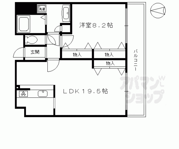 【ファヴィエ四条西洞院】間取