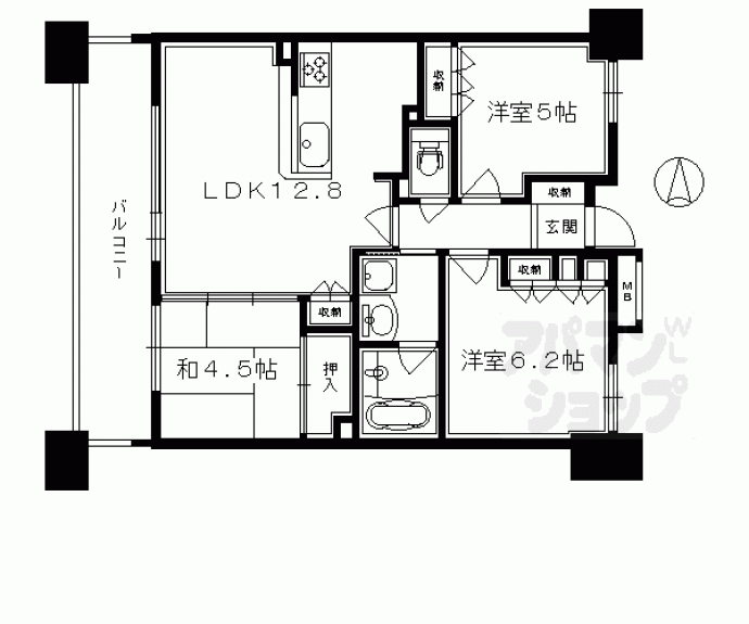 【アンビエント高辻通】間取