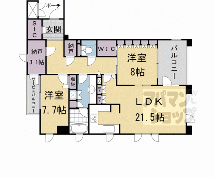 【サンクタス鴨川別邸】間取