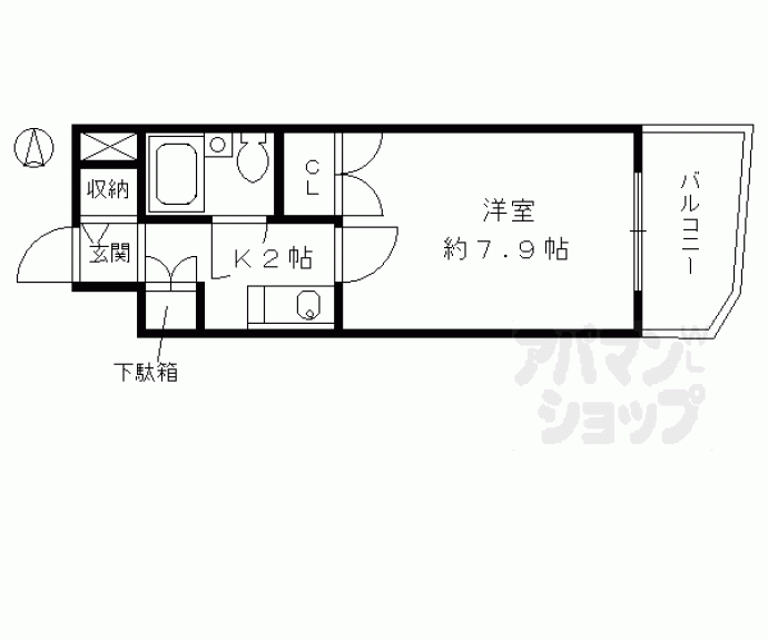 【アクシルコート京都二条イースト棟】間取