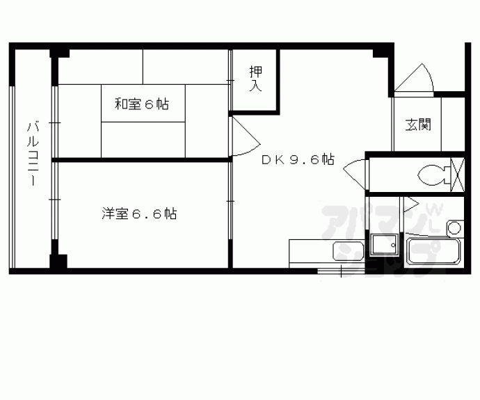 【富小路マンション】間取