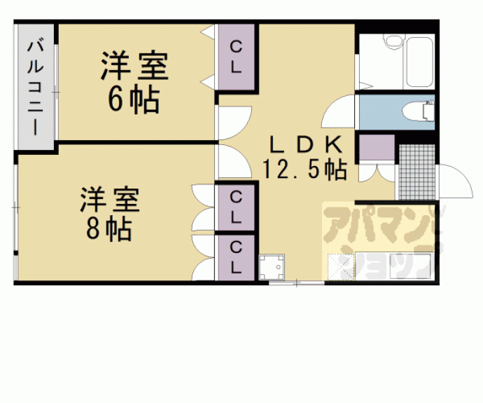 【富小路マンション】間取