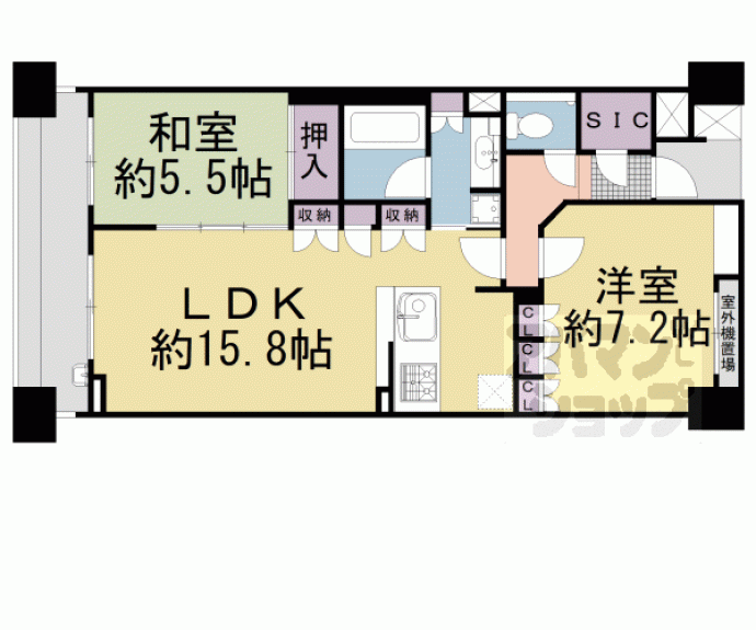 【アールヴェール河原町二条】間取