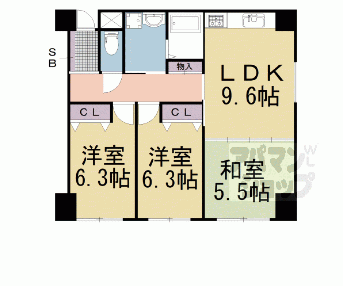 【ノイ・ディアール御池】間取