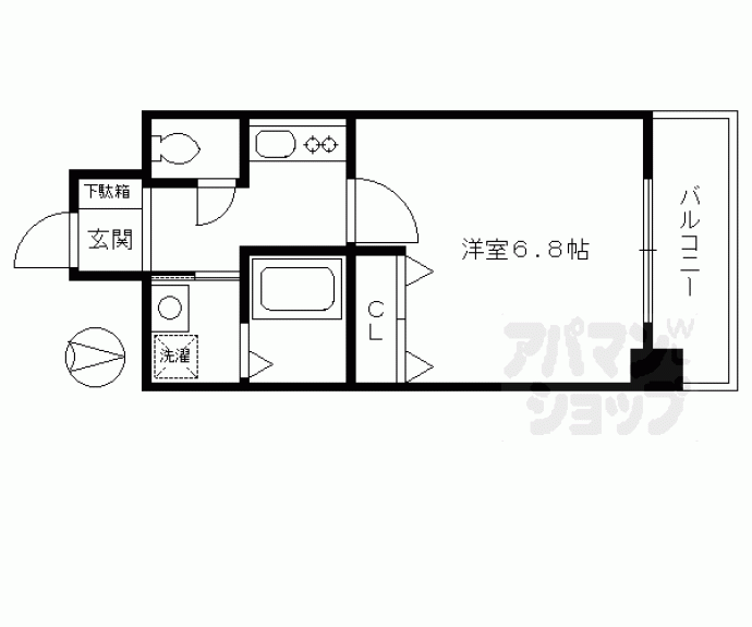 【グランドパレス祇園古門前】間取