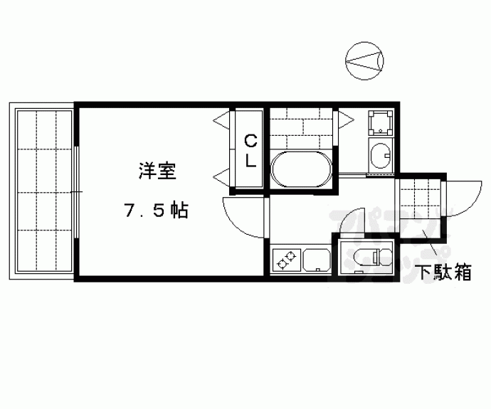 【グランドパレス祇園古門前】間取