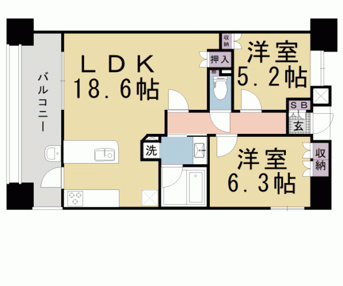 【グランエスパス御所南】間取