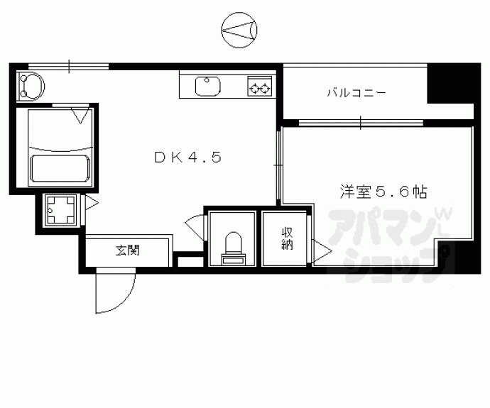 【プロスペクト河原町五条】間取