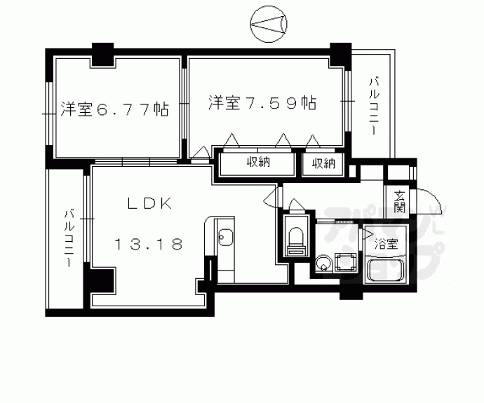 【コンフォレスト三条】間取