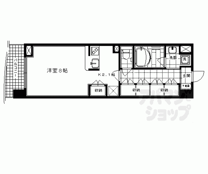 【ベラジオ五条堀川】間取