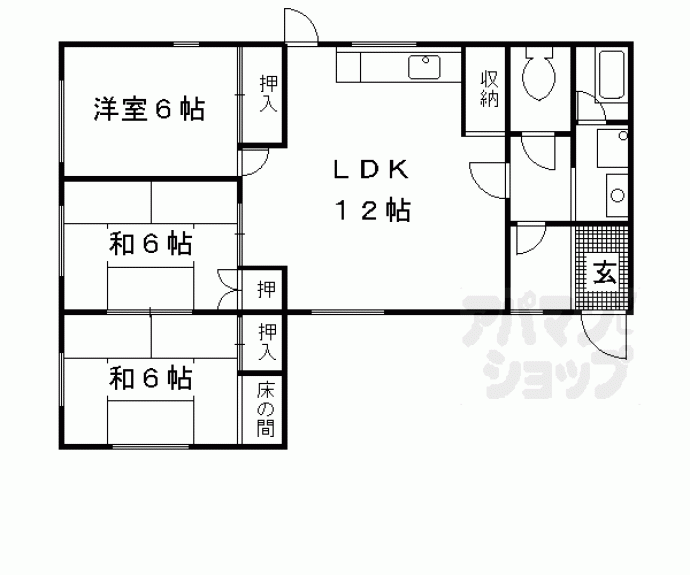 【コーポ下鴨】間取