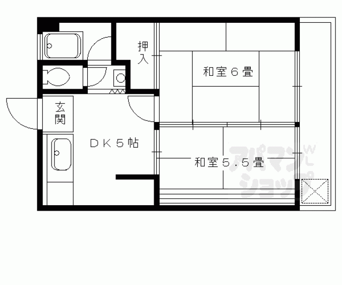 【出町マンション】間取