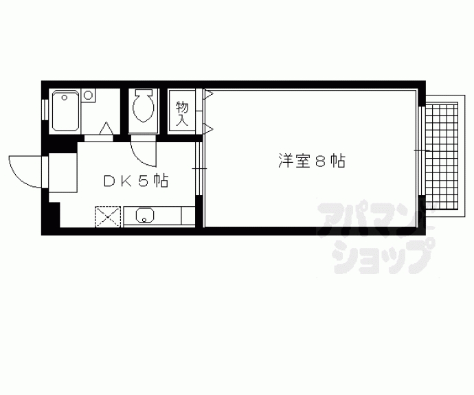 【北白川ハイツ】間取