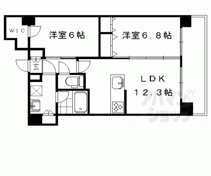 【ベラジオ京都一乗寺】間取