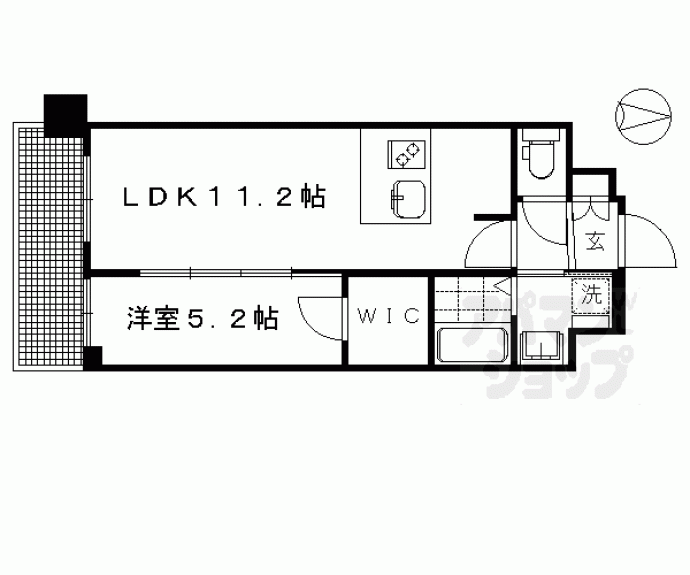 【ベラジオ京都一乗寺】間取