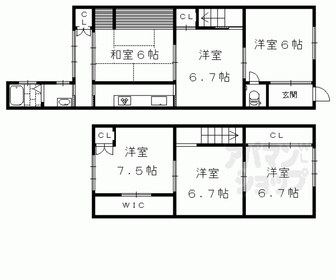 【吉田泉殿町貸家４７－７】間取