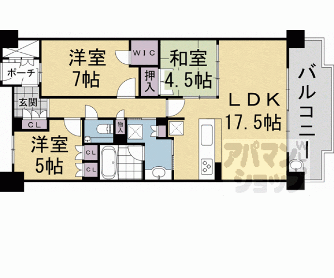 【シャリエ聖護院西町】間取