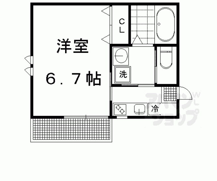 【セジュール北白川】間取