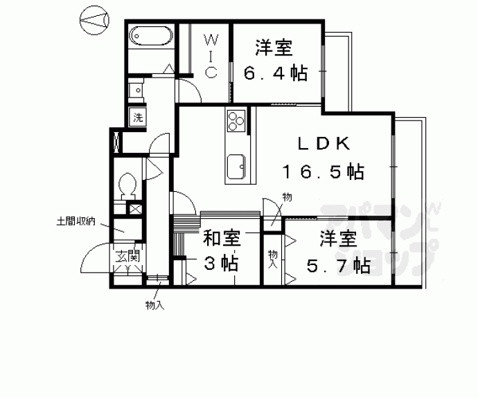 【ウインド・フィル華水邸】間取