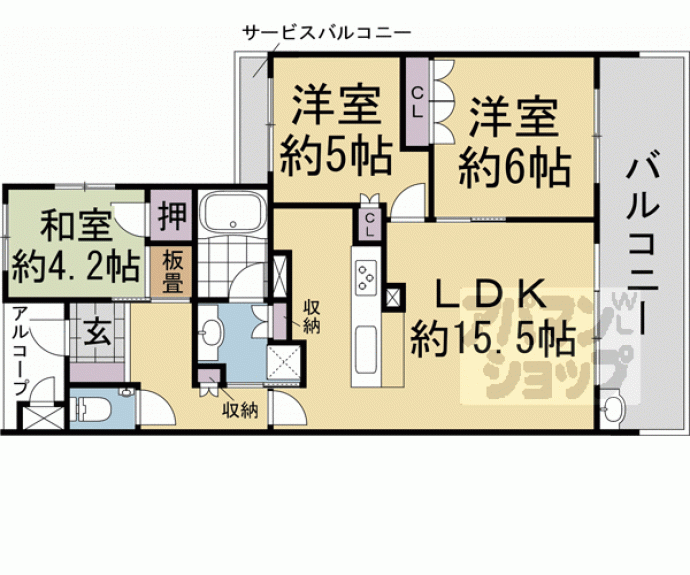 【プレミスト京都烏丸鞍馬口】間取