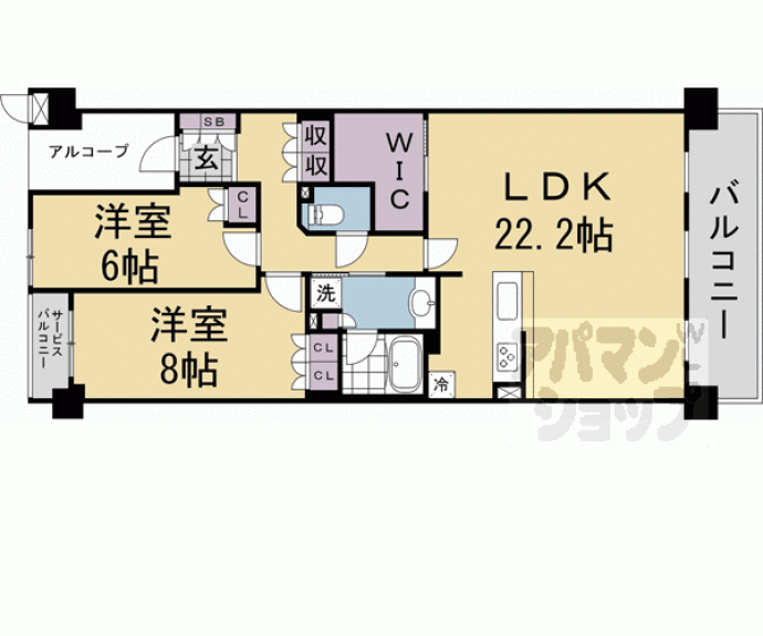 【プレミスト京都烏丸鞍馬口】間取