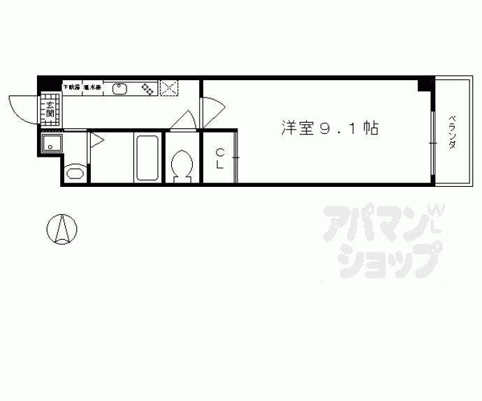 【グランステージ京都四条】間取