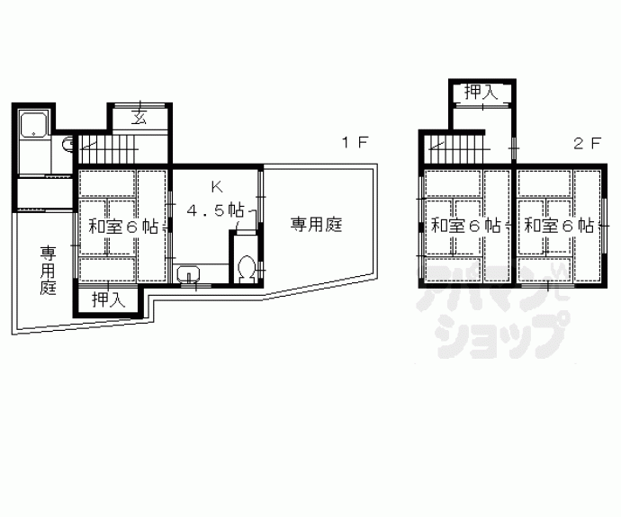 【聖護院蓮華蔵町貸家】間取