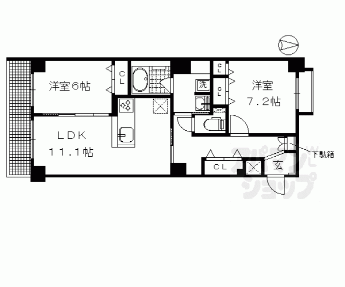 【ドルフ聖護院】間取