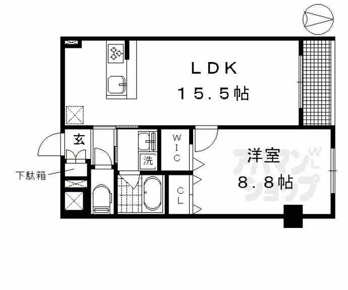 【ドルフ聖護院】間取