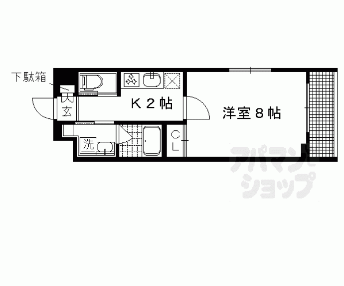 【北白川久保田町マンション】間取