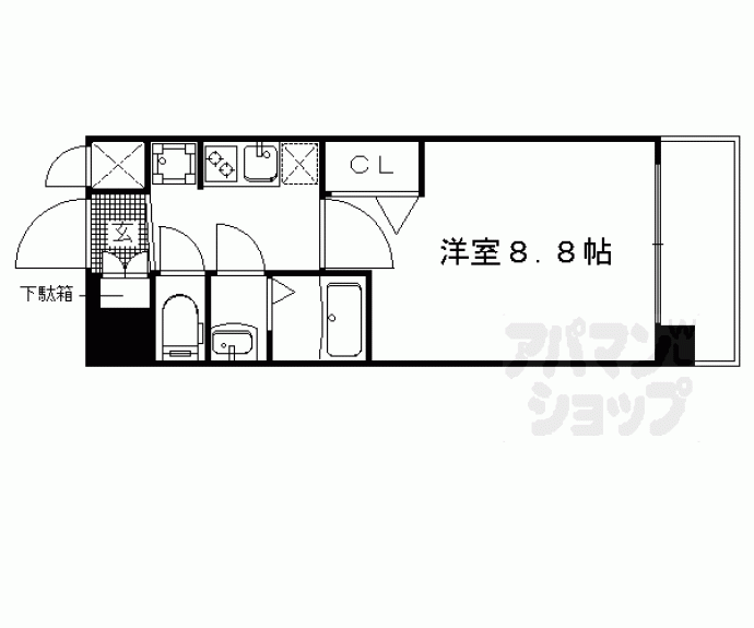 【ベラジオ京都一乗寺Ⅱ】間取