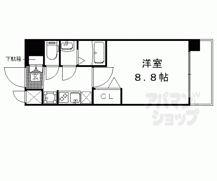 【ベラジオ京都一乗寺Ⅱ】間取