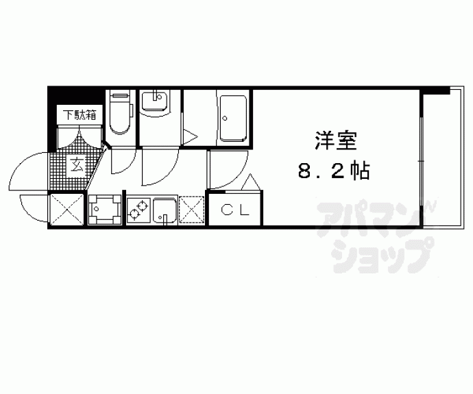 【ベラジオ京都一乗寺Ⅱ】間取