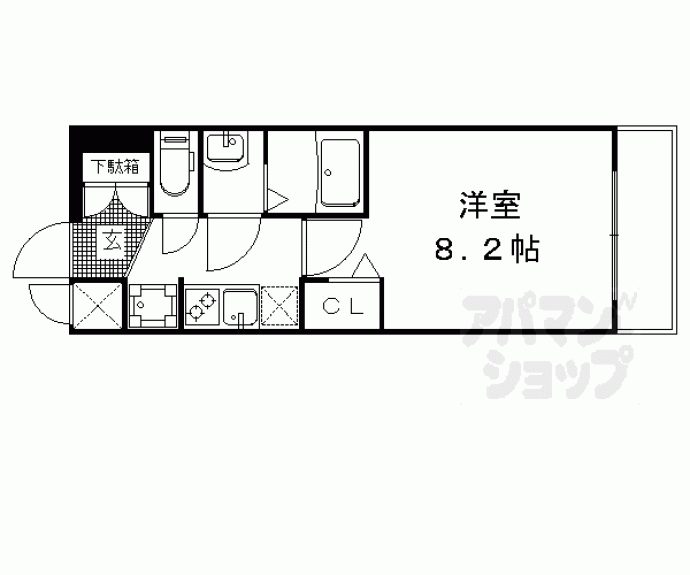 【ベラジオ京都一乗寺Ⅱ】間取